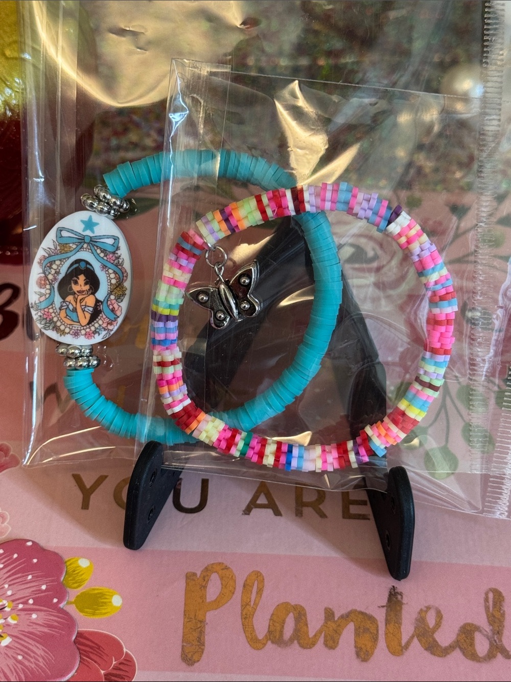 Colorful Beaded Stretch Bracelet Set - Turquoise & Multi
